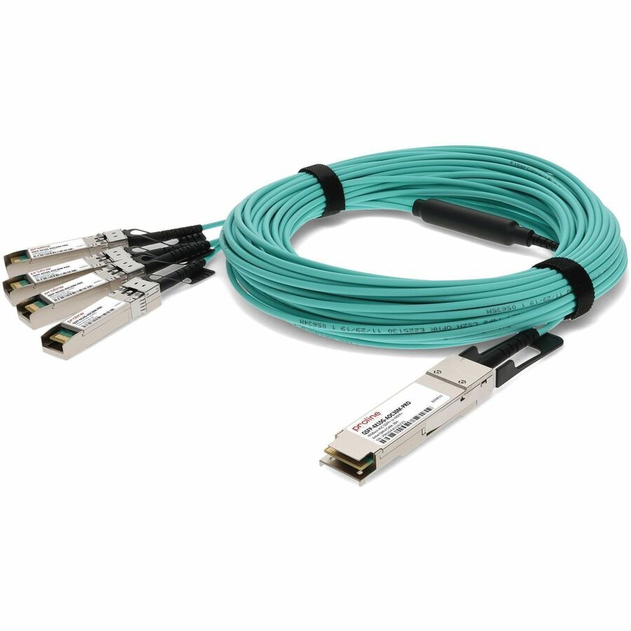 Proline Cisco Compatible TAA Compliant 40GBase-AOC QSFP+ to 4xSFP+ Active O