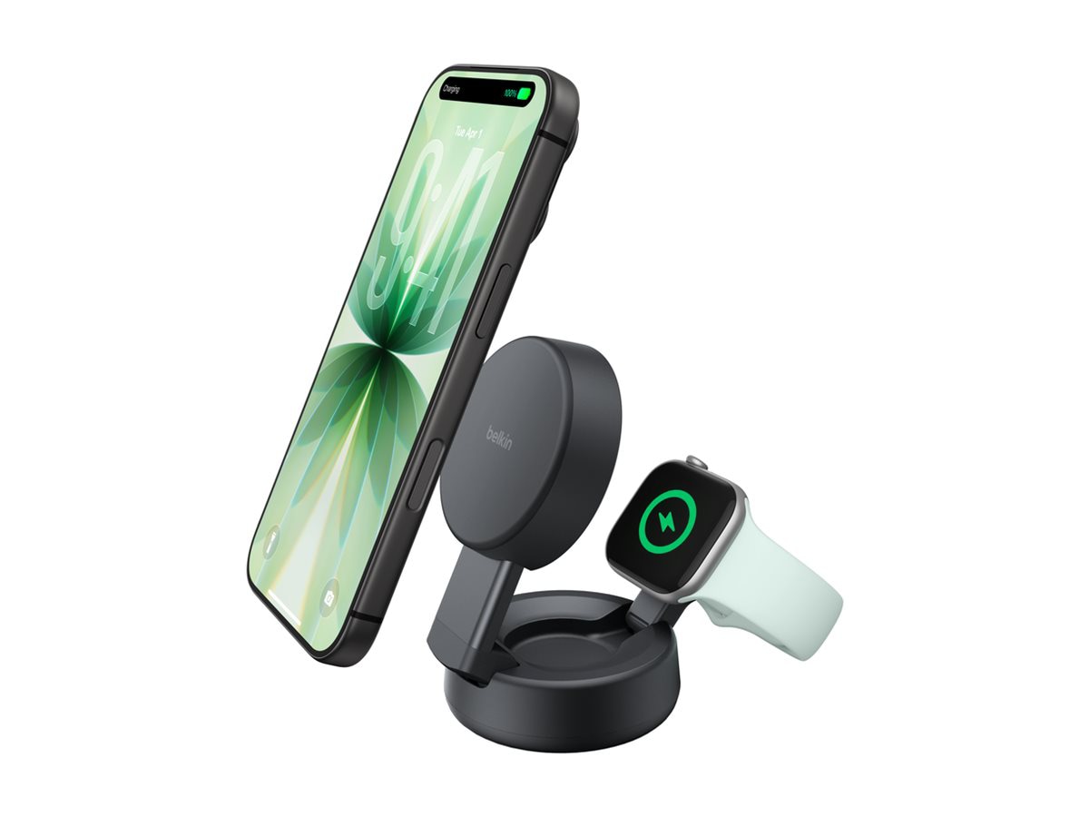 Belkin 25W 2-in-1 Qi2 Wireless Magnetic Convertible Charger for iPhone & Ap