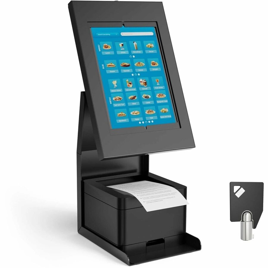 Mount-It! Anti-Theft Tablet Kiosk with Printer Shelf | MI-3883B_G10