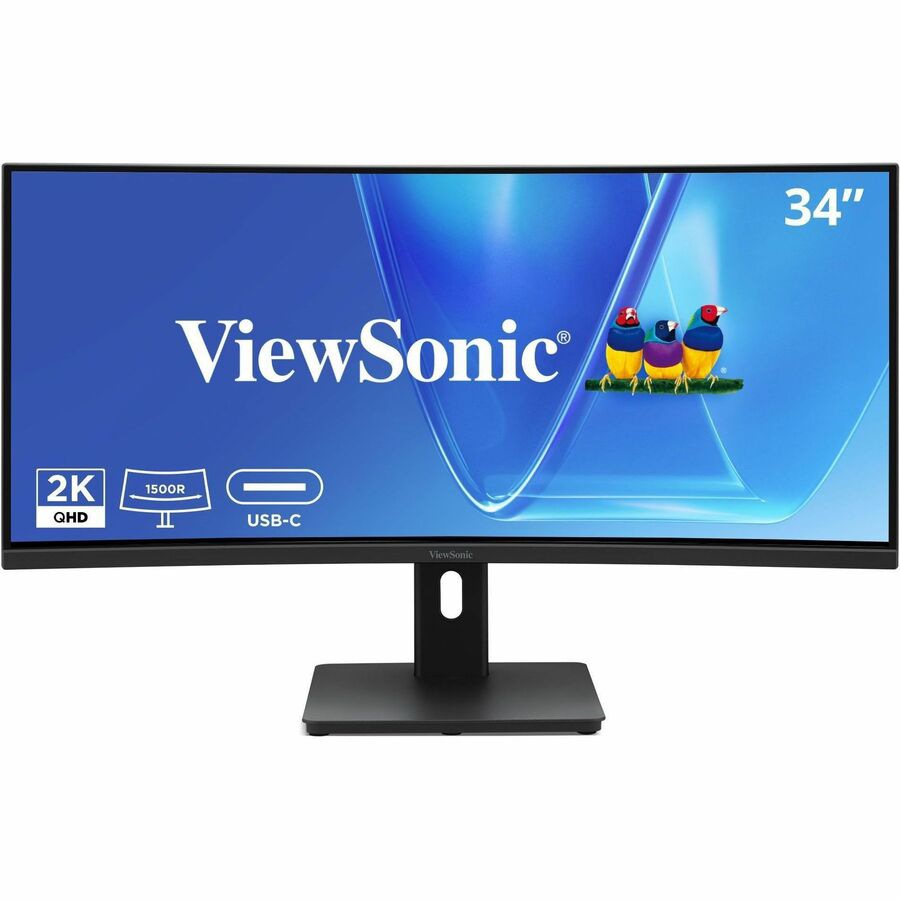 ViewSonic VG3409C 34 Inch 1440p Ultrawide Monitor, Curved VA Display with 1