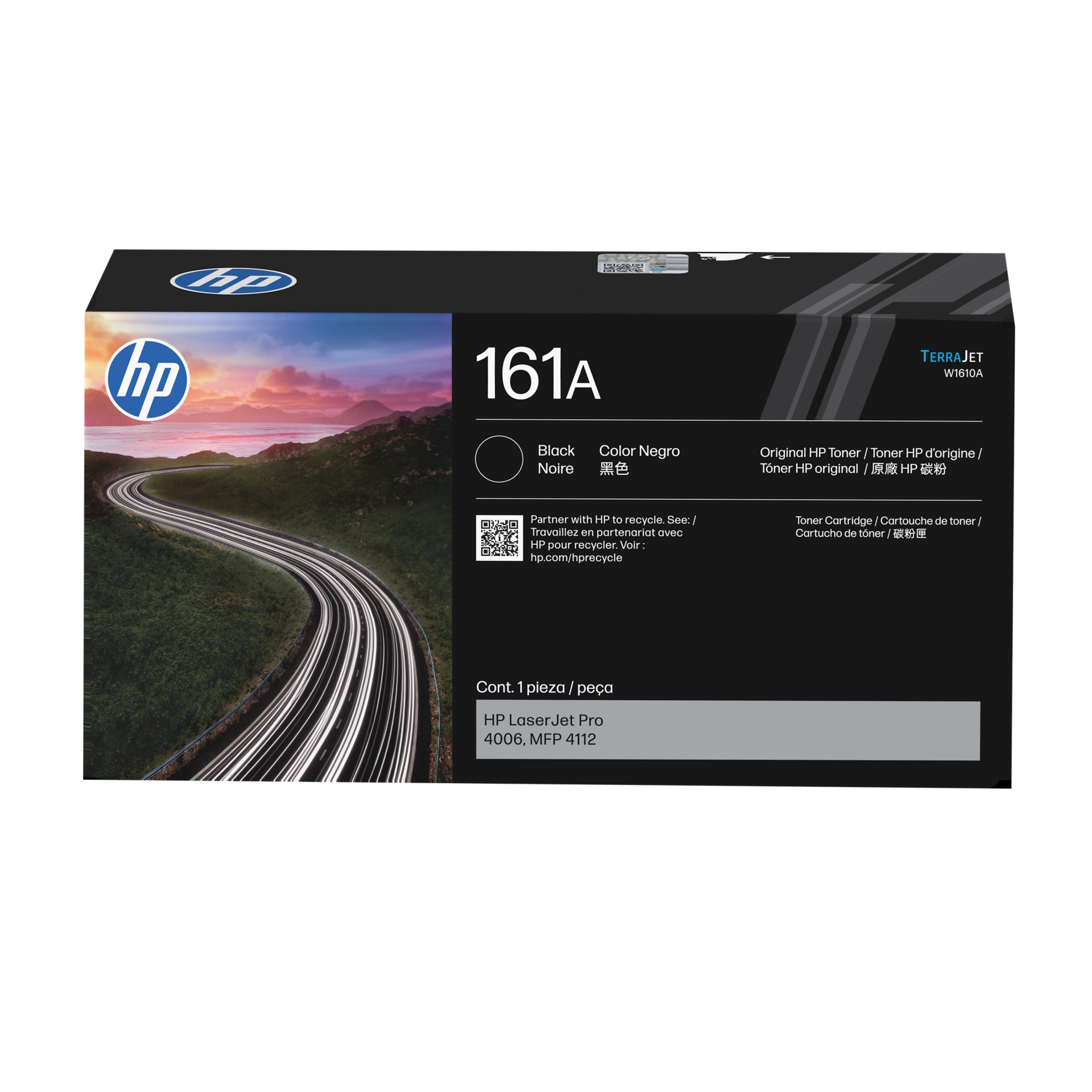 HP 161A Original Standard Yield Laser Toner Cartridge - Black - 1 Pack