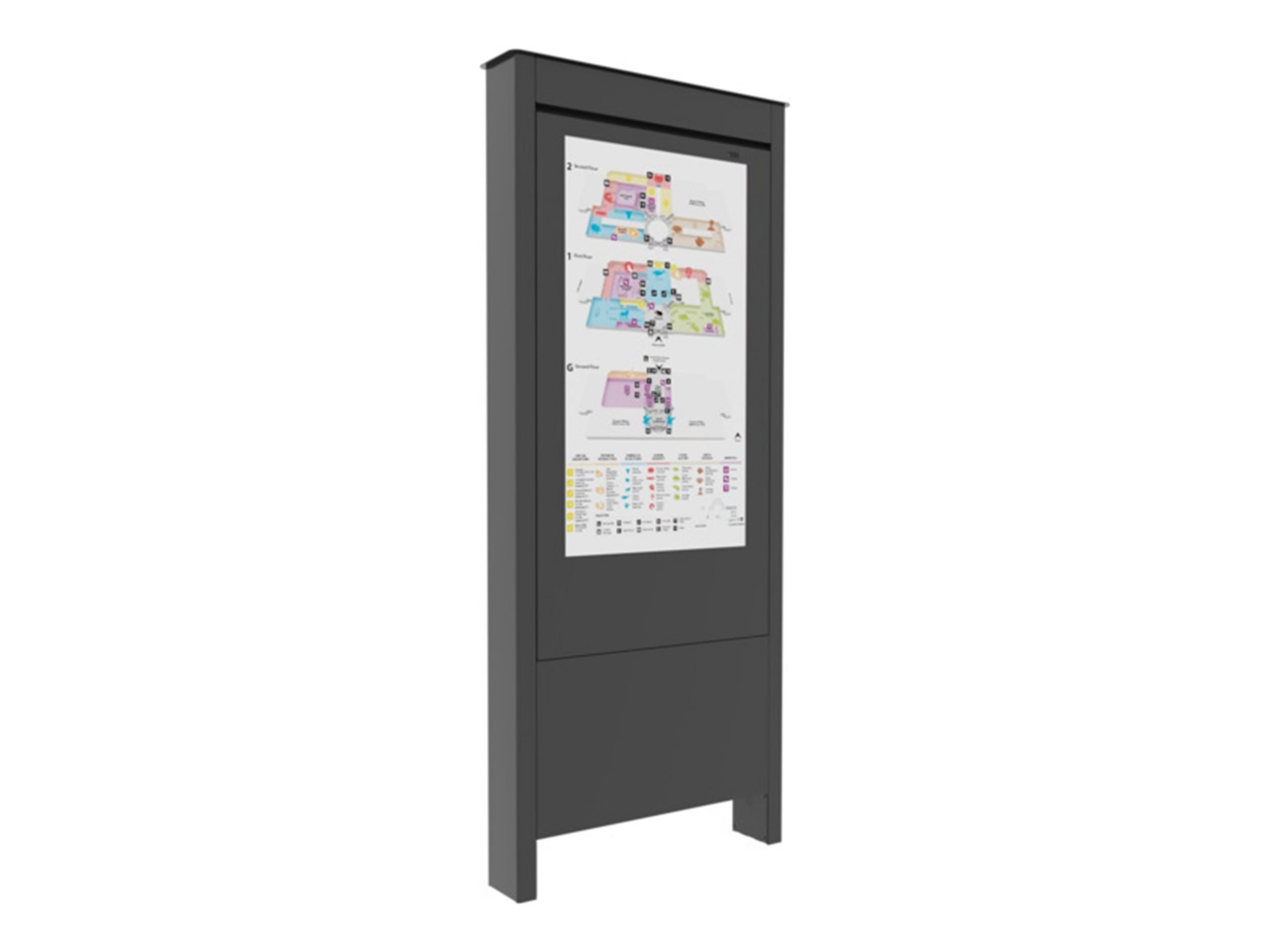 Chief Impact kiosk - portrait - for AV System - outdoor - black