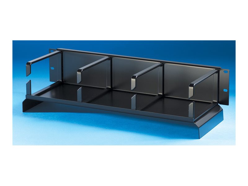 Ortronics - cable management panel - D-rings, with waterfall - 2U