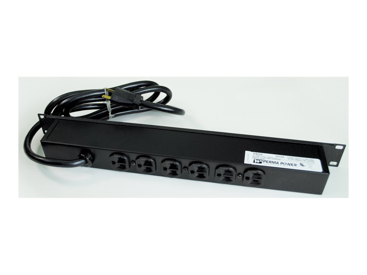 Wiremold Perma Power - surge protector - 20A, rear outlets, lighted switch,