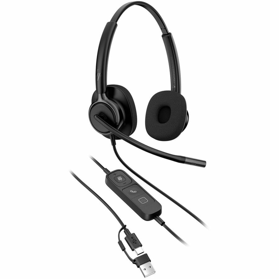 Poly Mission 425 Stereo USB Wired Headset Classic (Bulk) (C01B3A6)