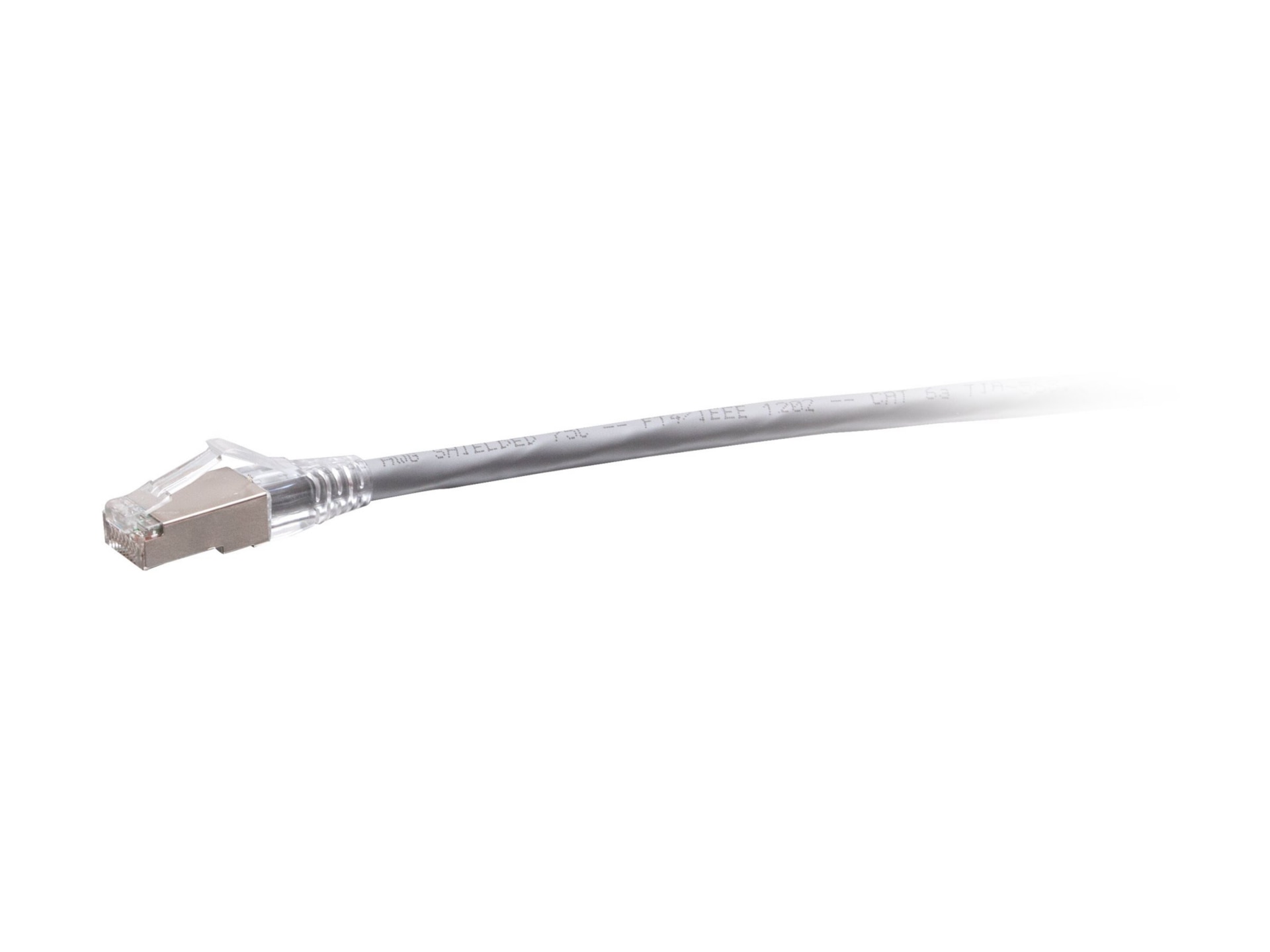 C2G 12ft Cat6a Snagless Shielded Ethernet Cable - TAA Compliant F-Series - Gray - patch cable - TAA Compliant - 3.7 m -
