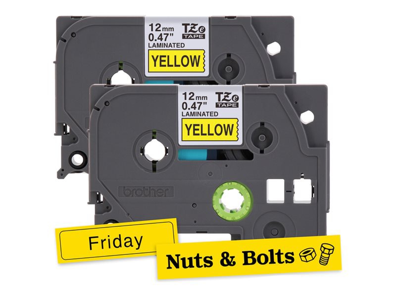Brother TZe-6312PK - laminated tape - 2 cassette(s) -