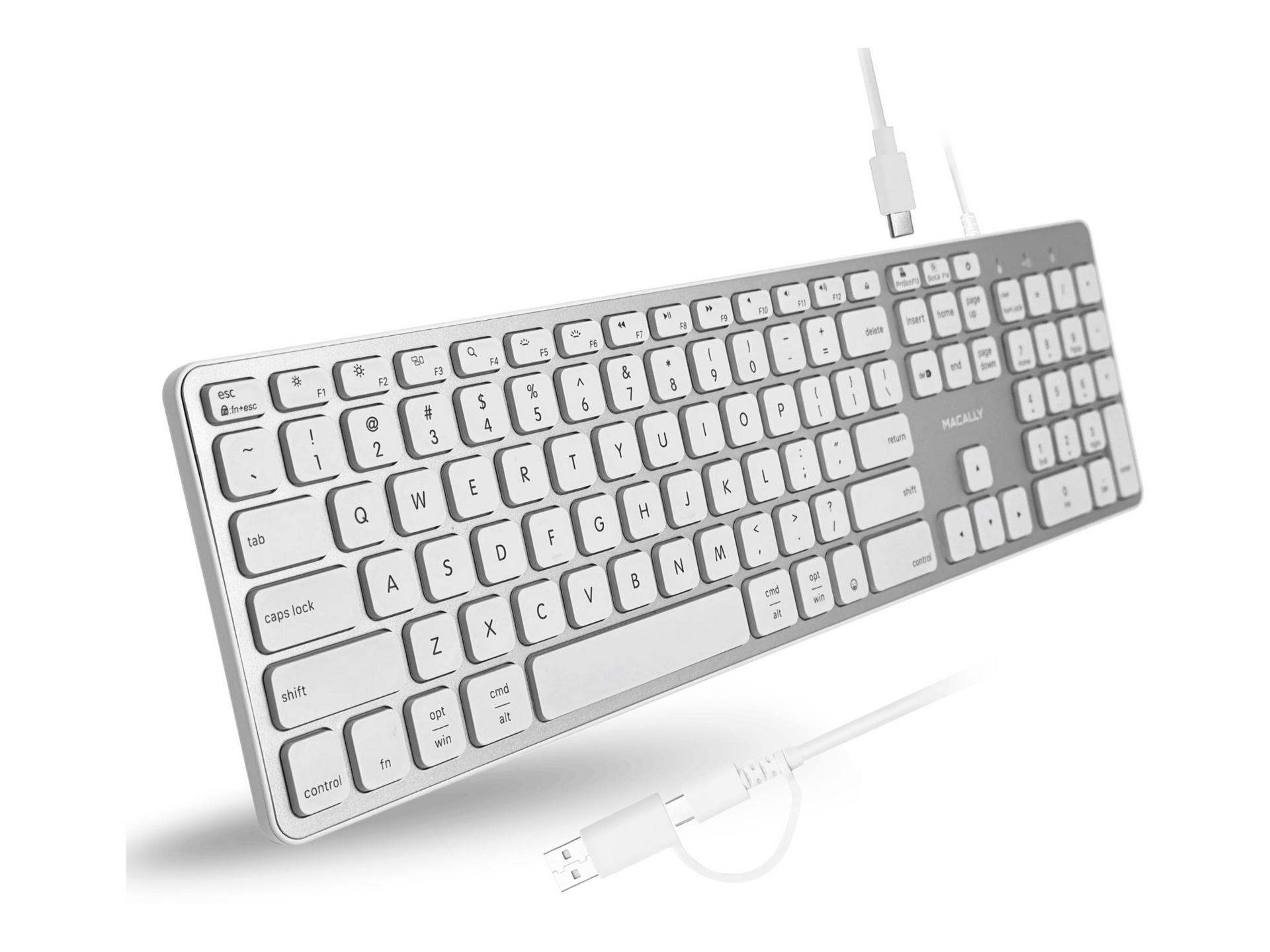 Macally - keyboard - with USB hub ports Input Device