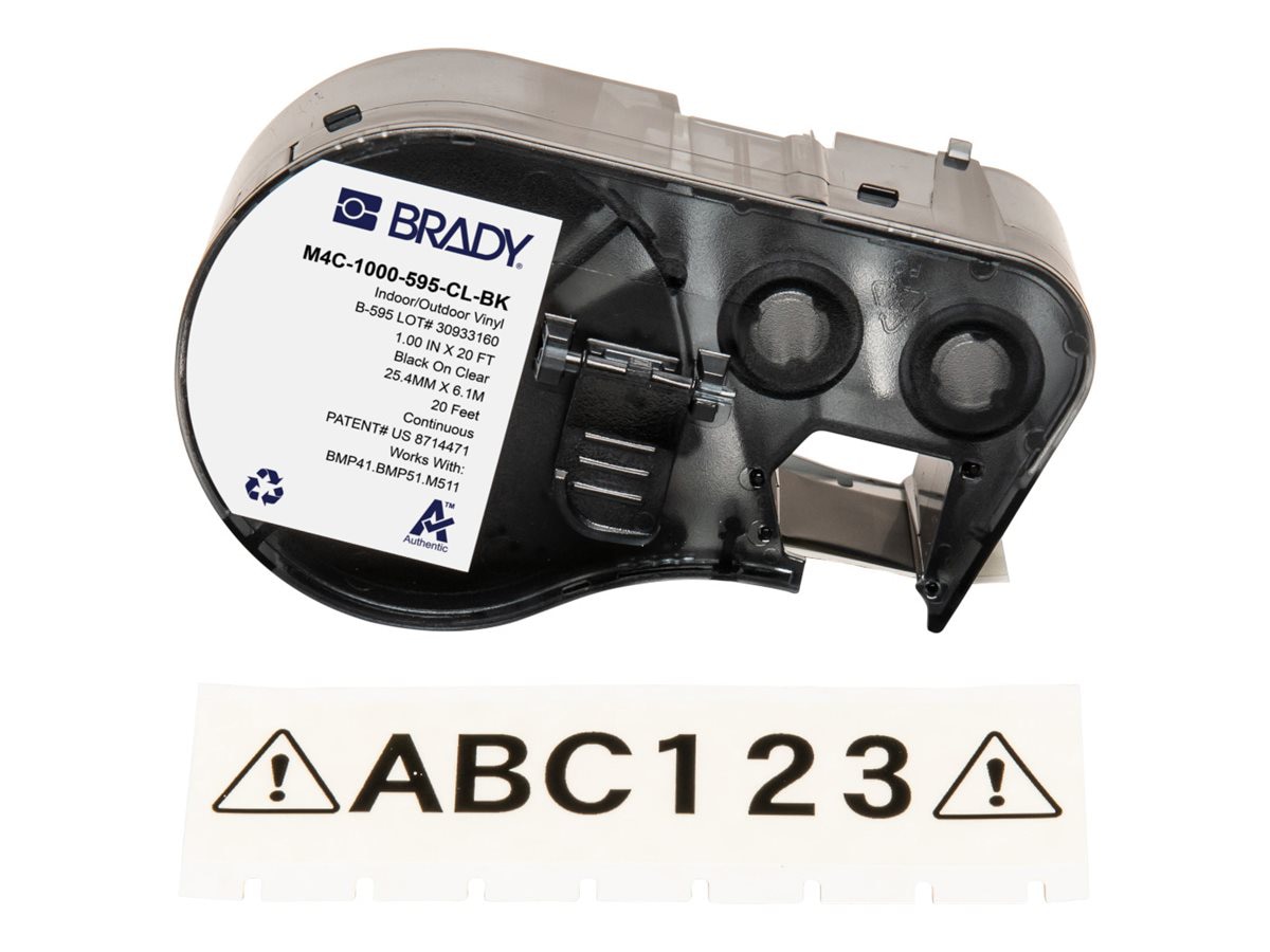 Brady - continuous label cartridge with ribbon - glossy - 1 roll(s) - Roll