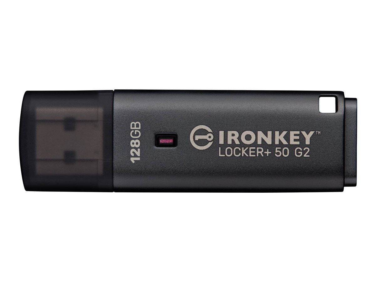Kingston IronKey Locker+ 50 G2 - USB flash drive - 128 GB - TAA Compliant
