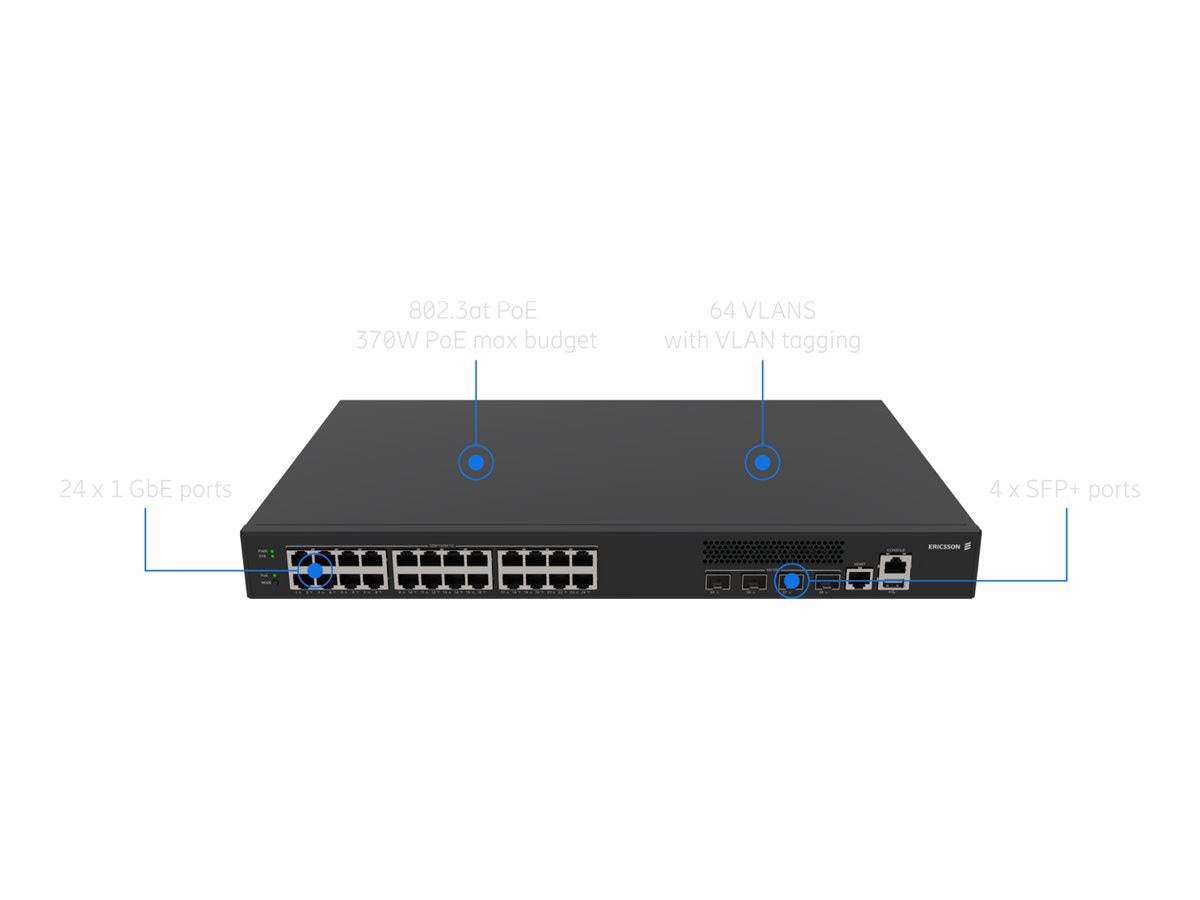Cradlepoint SW2400P - switch - 24 ports - rack-mountable