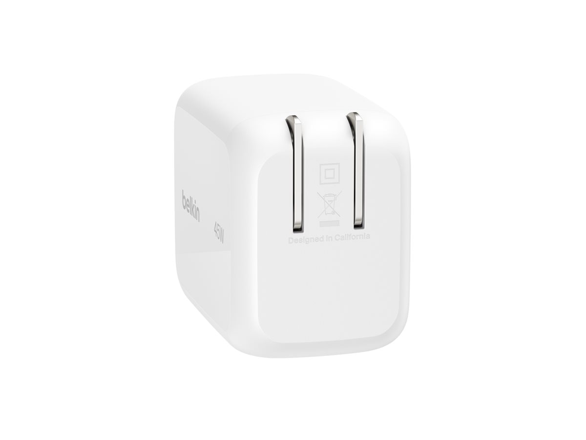 Belkin UltraCharge power adapter - retractable GAN - USB-C - 45 watt