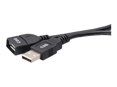C2G - USB Extension Cable - TAA Compliant - USB (M) to USB (F) - USB 2.0 - 91 cm - Black