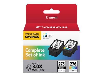 Canon PG-275 XL / CL-276 XL Value Pack - 2-pack - black, color (cyan, magen
