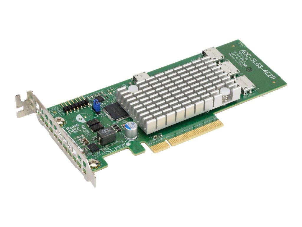 Supermicro AOC-SLG3-4E2P - storage controller - PCIe 3.0 - PCIe 3.0