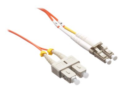 Axiom LC-SC Multimode Duplex OM1 62.5/125 Fiber Optic Cable - 1m - Orange -