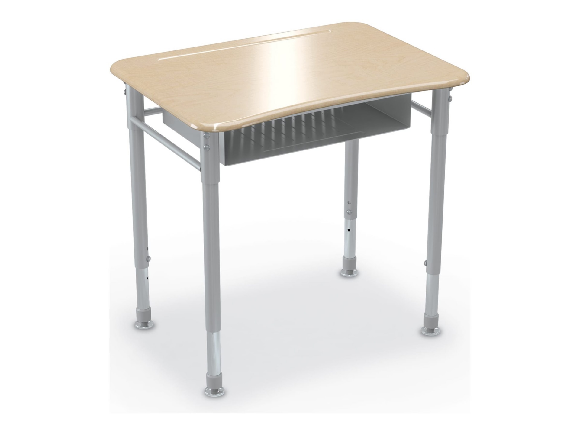 MooreCo Astute - desk - rectangular - fusion maple (pack of 2)