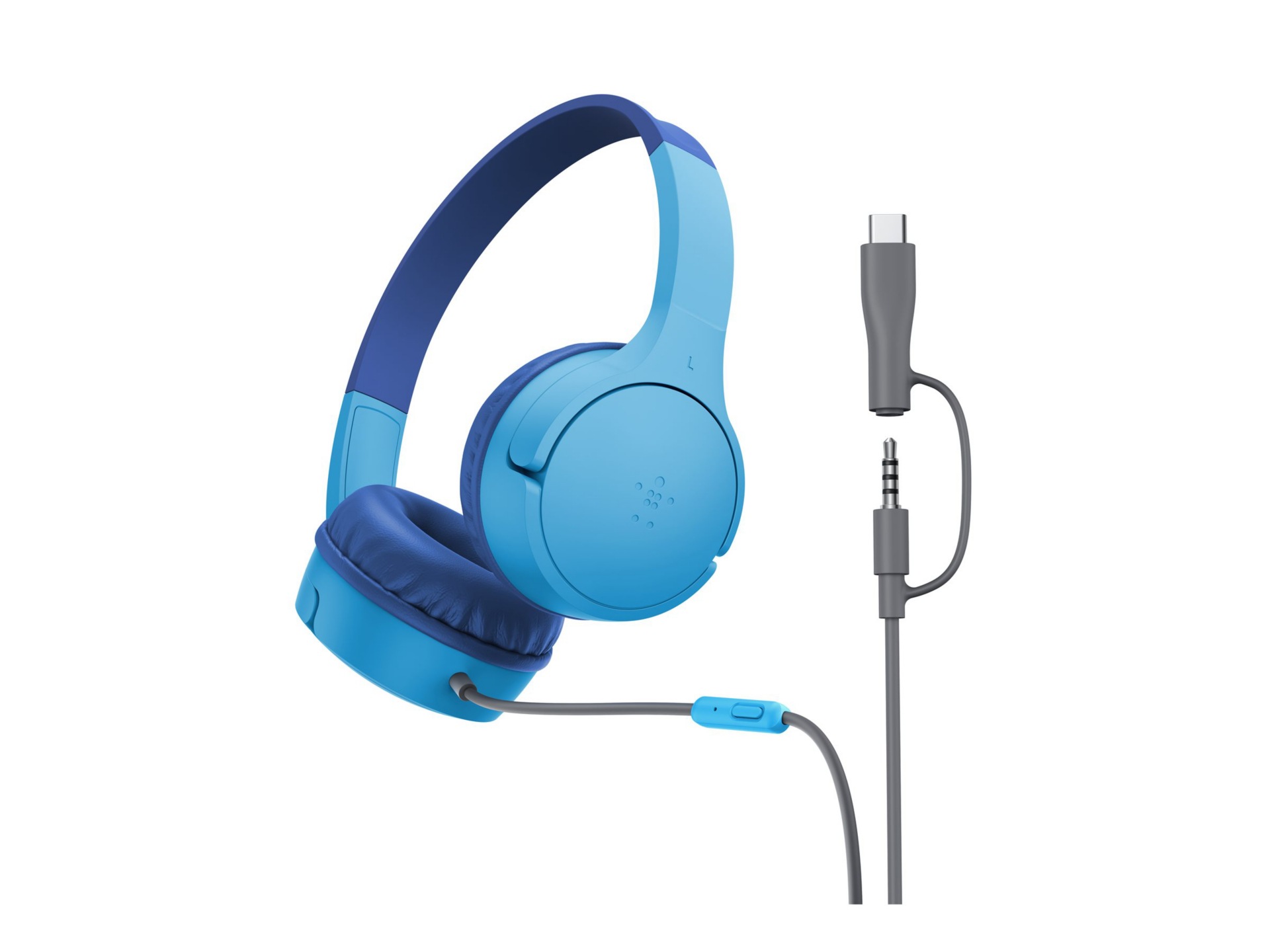 Belkin SoundForm Mini - headphones with mic - 3.5 mm jack, USB-C