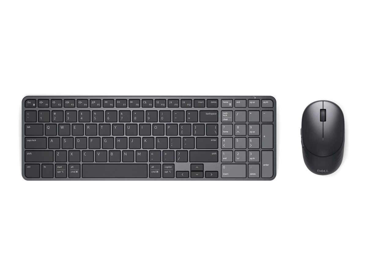 Dell Pro 7 KM746 - keyboard and mouse set - rechargeable, compact - QWERTY