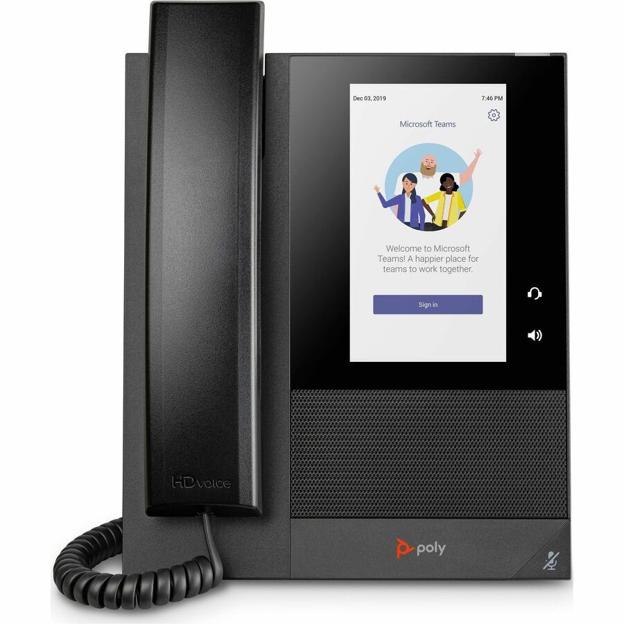 Poly CCX 400 Business Media Phone for Microsoft Teams and PoE-enabled GSA/T