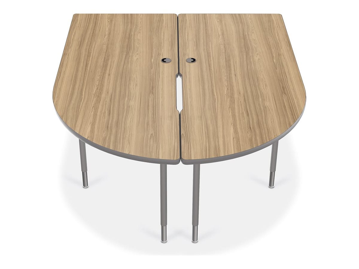 MooreCo MediaSpace Large - table - 2-piece - U-shaped - gray elm