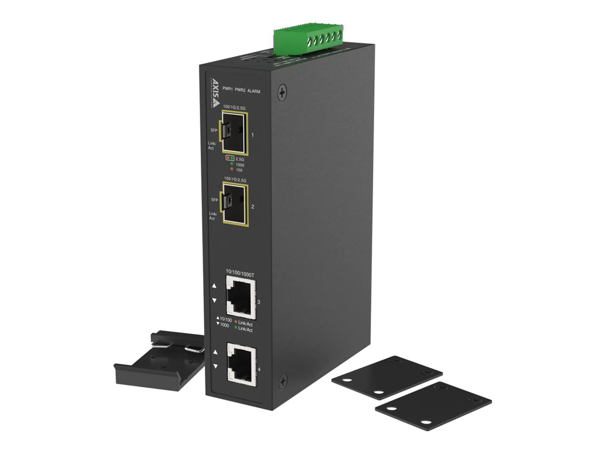 AXIS TU8008 - media converter - 10Mb LAN, 100Mb LAN, 1GbE - TAA Compliant