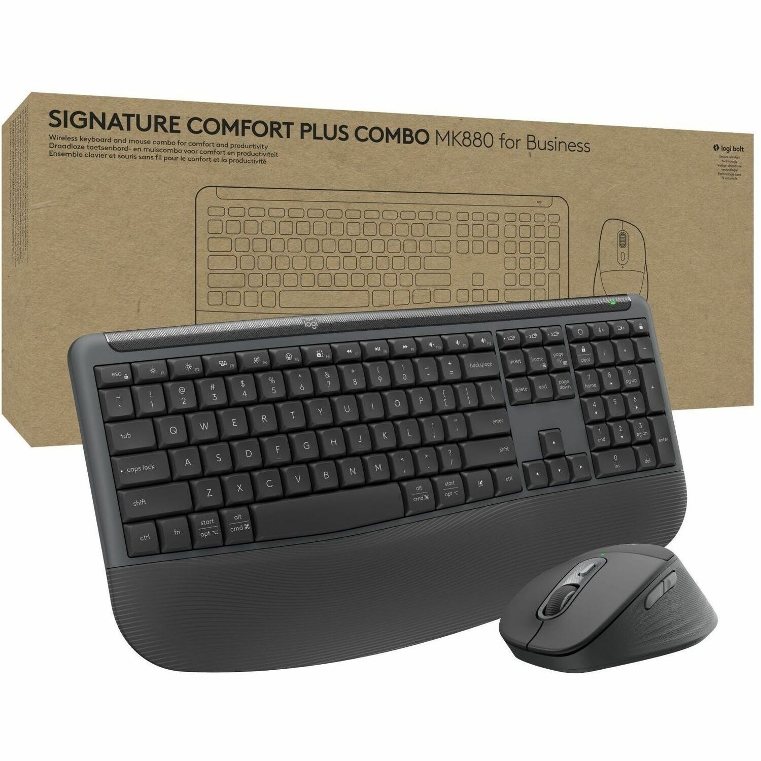 Logitech Signature Comfort Plus Combo MK880 for Business, Full-Size Wireles