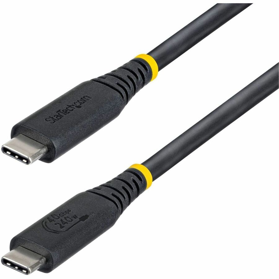 StarTech 1.5ft (45cm) USB4 Cable, 40Gbps, USB-IF Certified USB-C Cable, 240