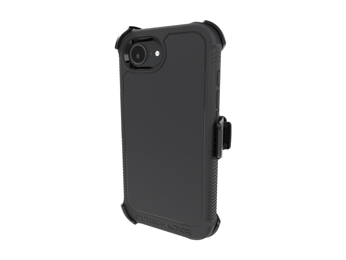OuterFactor WorkForce Mobile for iPhone 17e, 16e with Magnetic Ring - Black
