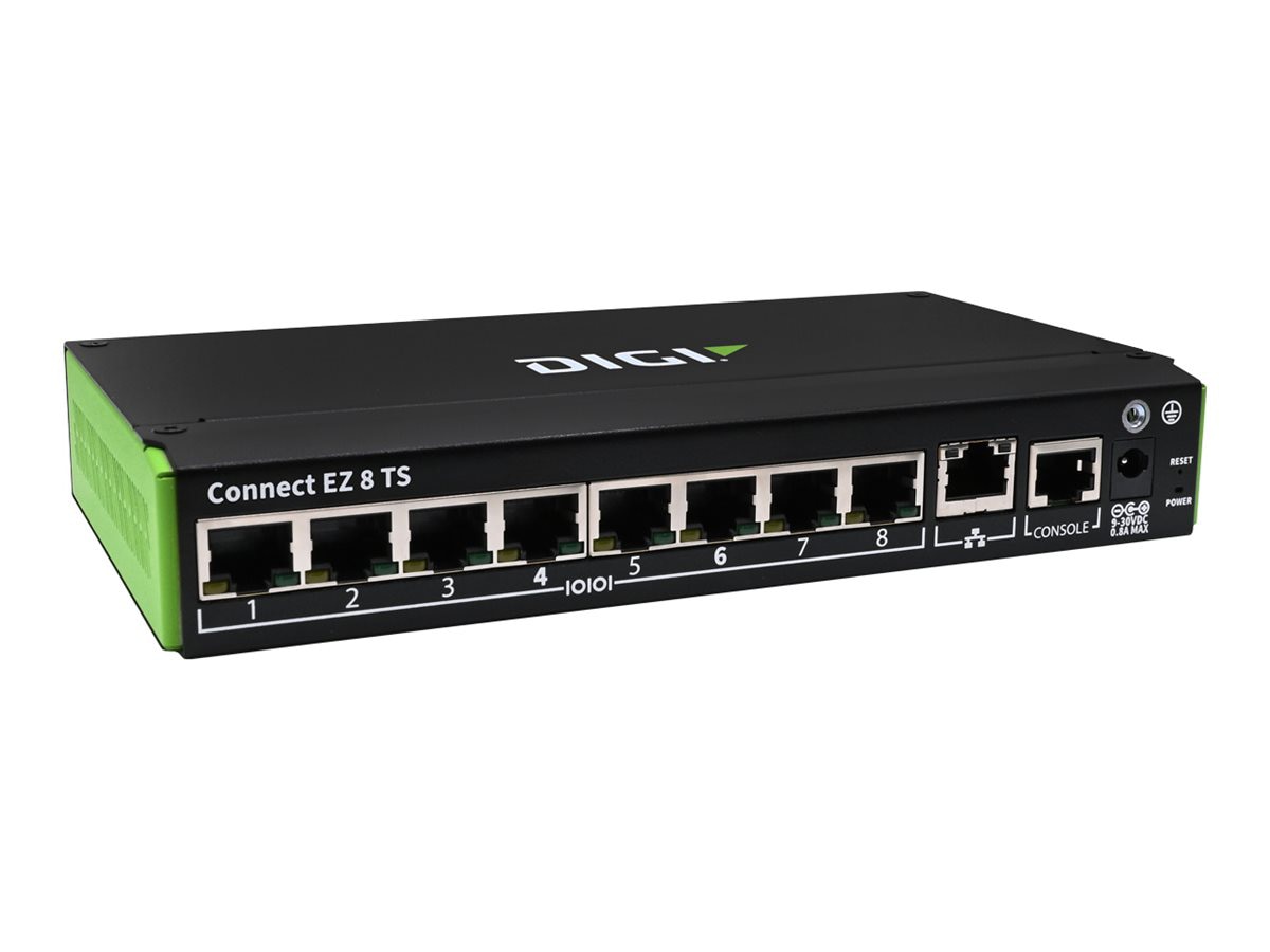 Digi Connect EZ 8 TS - device server - RS-232/22/485 software-selectable - with 1-year Digi LifeCycle Assurance