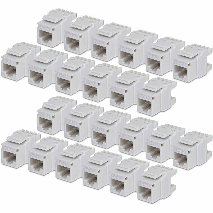 StarTech Cat6 Keystone Jack, 24-Pack RJ45 Ethernet Keystone Jacks, UTP Cat6