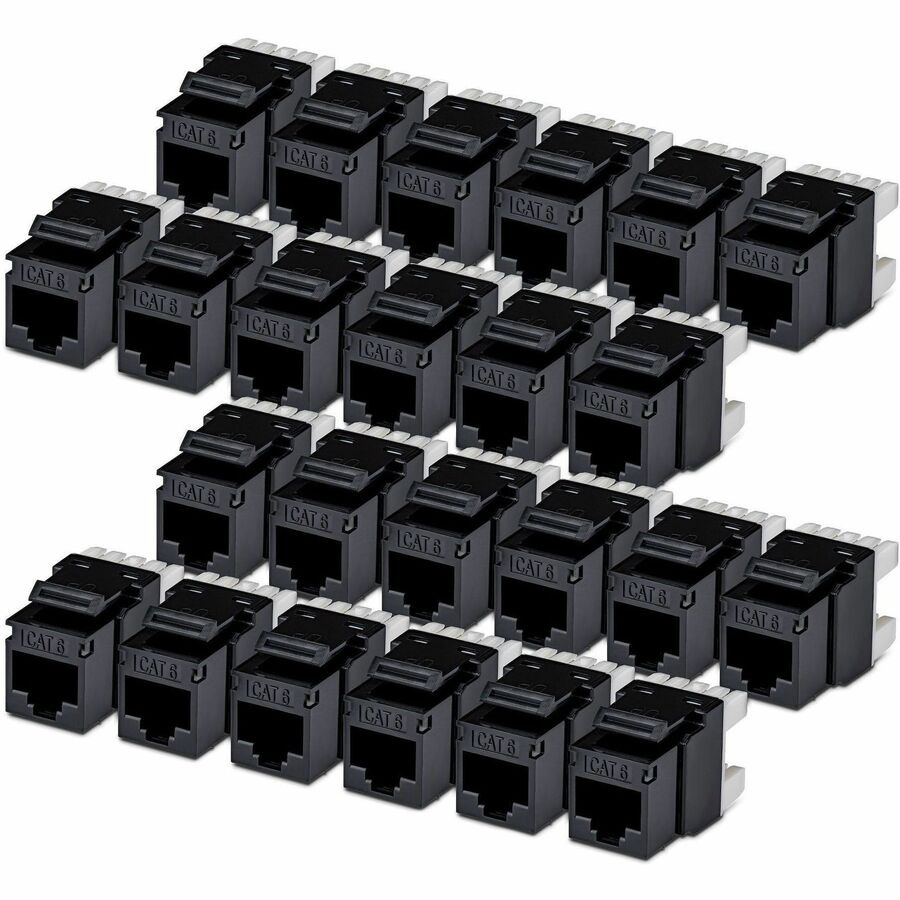 StarTech Cat6 Keystone Jack, 24-Pack RJ45 Ethernet Keystone Jacks, UTP Cat6