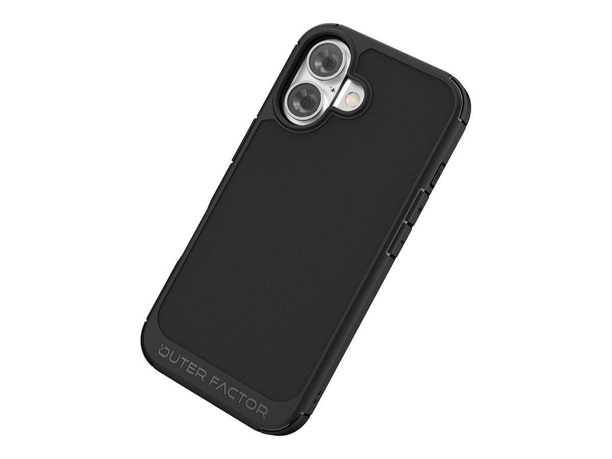 OuterFactor Element LT for iPhone 16 - Black - Back Cover for Cell Phone