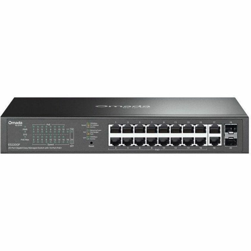 Omada 20-Port Gigabit Easy Managed Switch with 16-Port PoE+