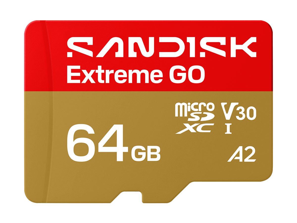 SanDisk Extreme Go - flash memory card - 64 GB - microSDHC UHS-I