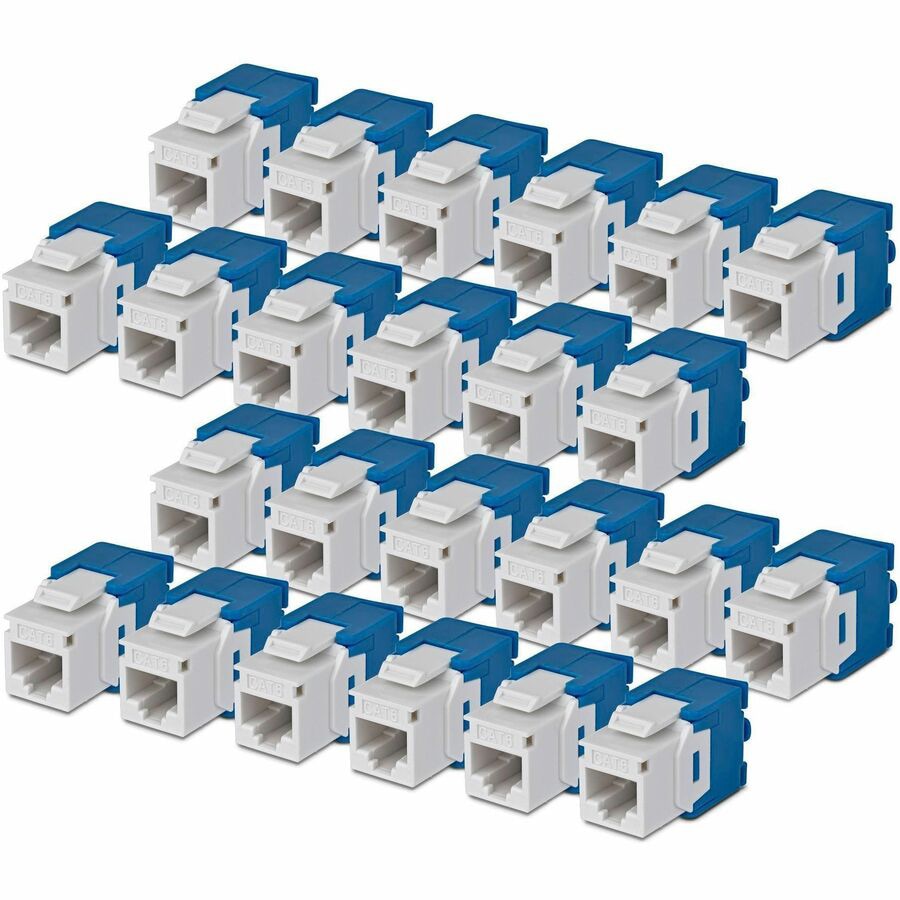 StarTech Cat6 Keystone Jack, 24-Pack RJ45 Ethernet Keystone Jacks, UTP Cat6