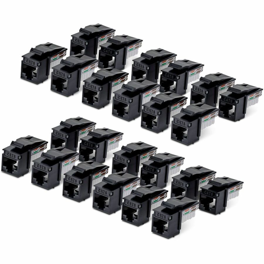 StarTech Cat6 Keystone Jack, 24-Pack RJ45 Ethernet Keystone Jacks, UTP Cat6