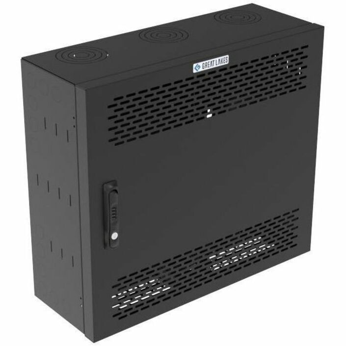 Great Lakes Mounting Enclosure for Rackmount Equipment - Black - Vertical
