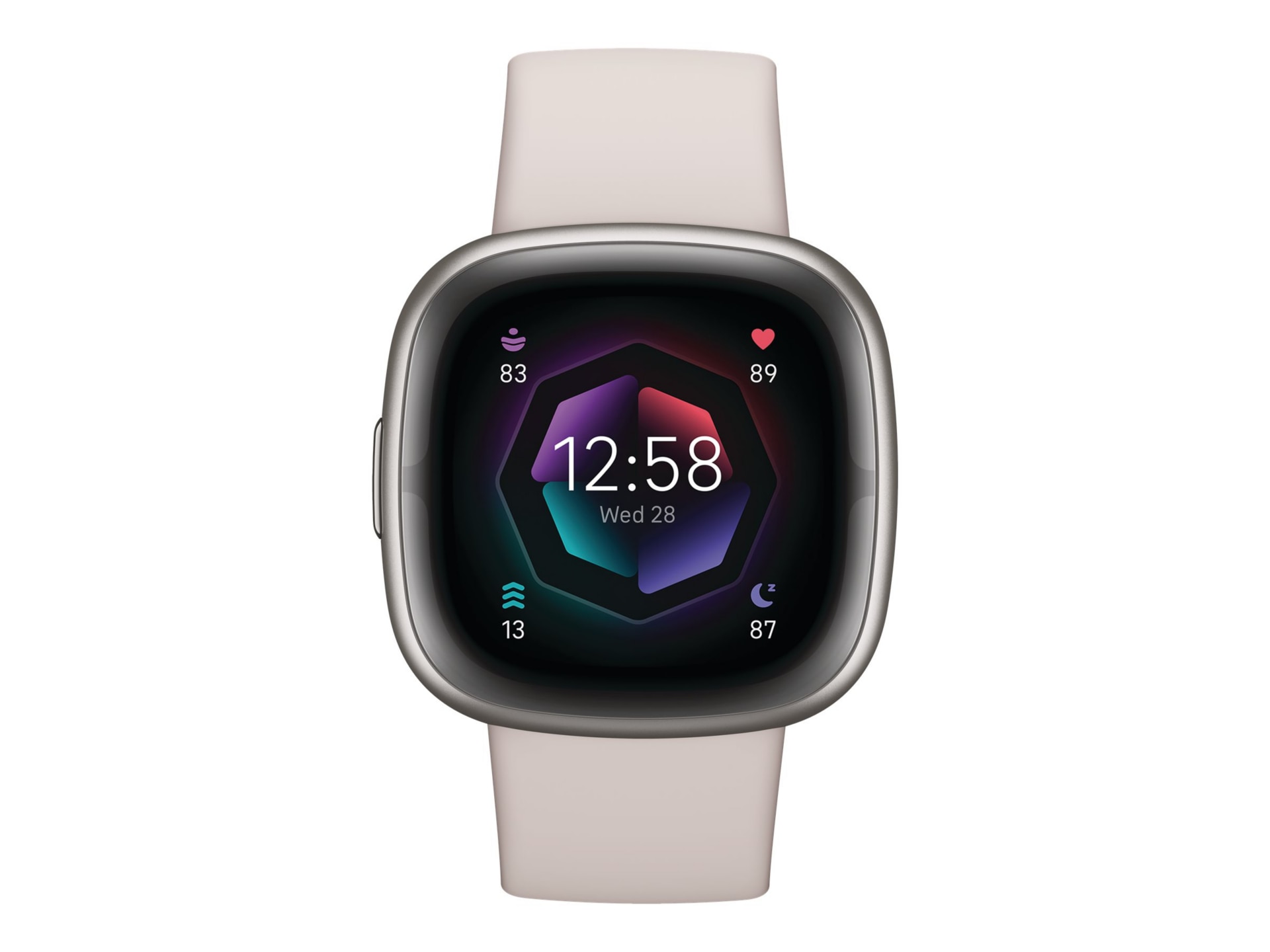 Fitbit Sense 2 - platinum aluminum - smart watch with infinity band - lunar