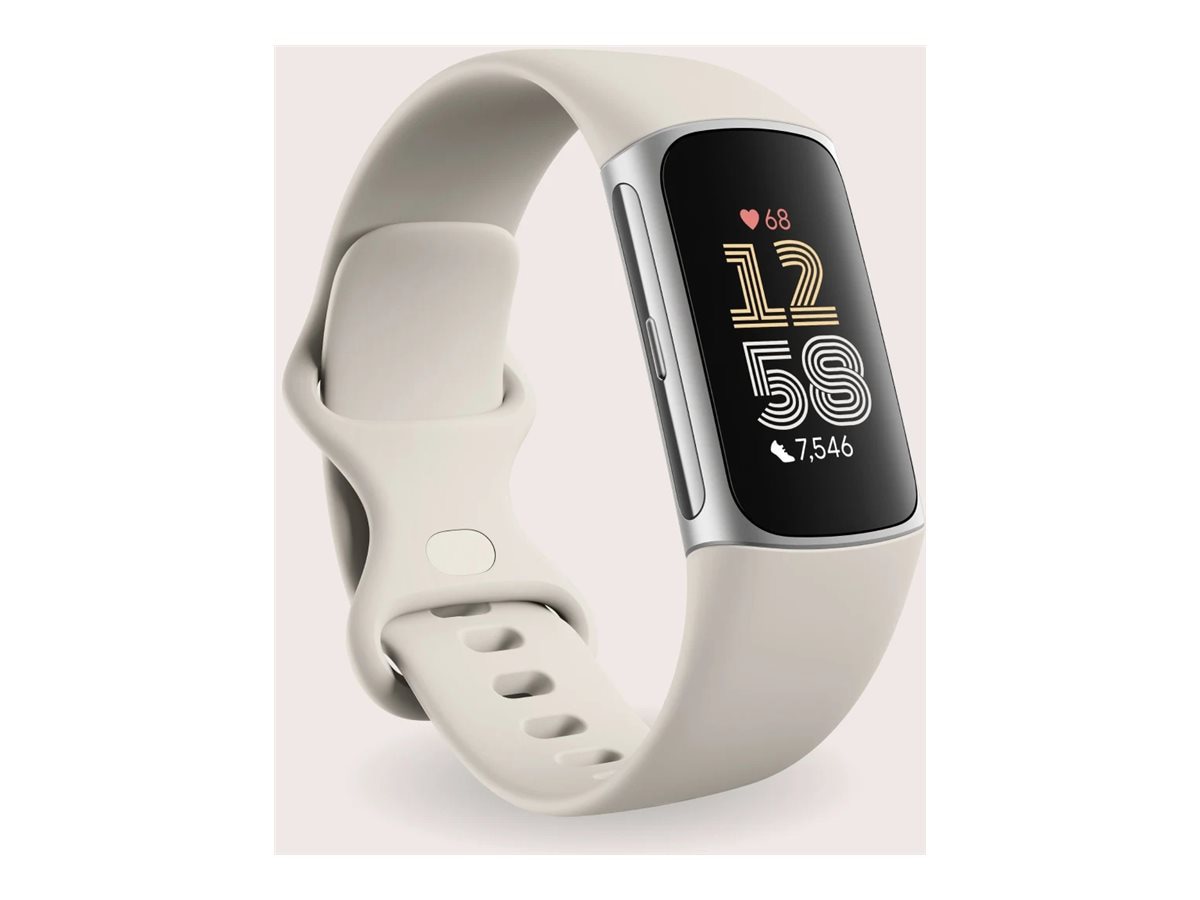Fitbit Charge 6 - silver aluminum - activity tracker with infinity band - p