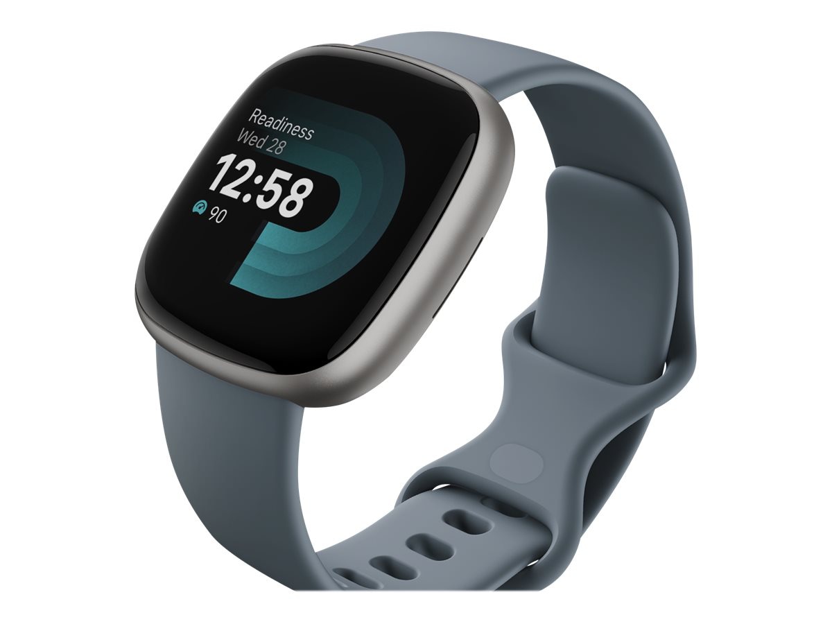 Fitbit Versa 4 - platinum aluminum - smart watch with infinity band - water