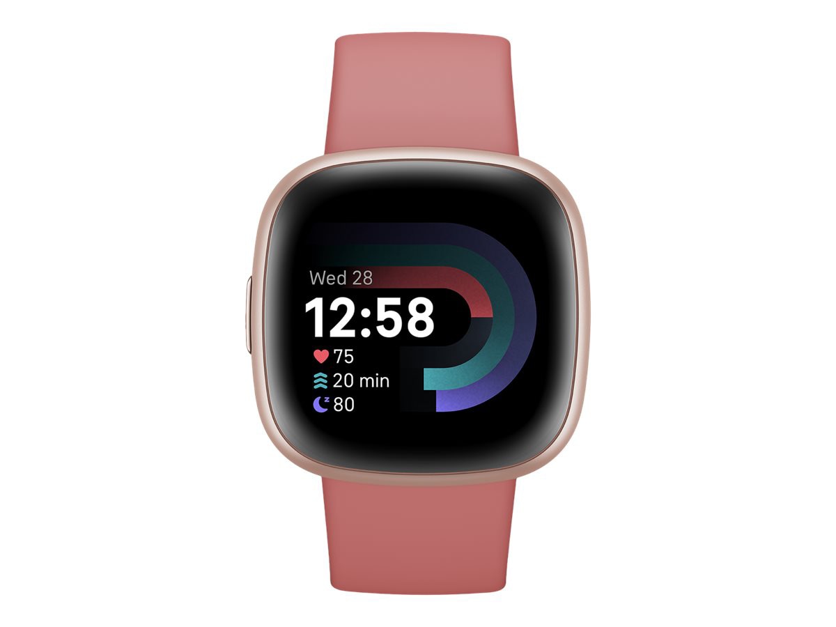 Fitbit Versa 4 - copper rose aluminum - smart watch with infinity band - pi