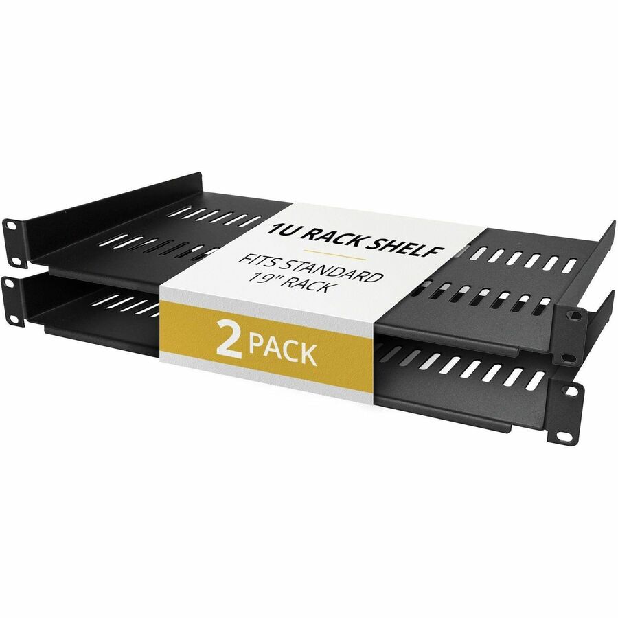 StarTech 2-Pack 1U Server Rack Shelf, Vented Rackmount Tray for 19" Network