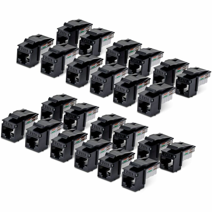 StarTech Cat6 Keystone Jack, 24-Pack RJ45 Ethernet Keystone Jacks, UTP Cat6