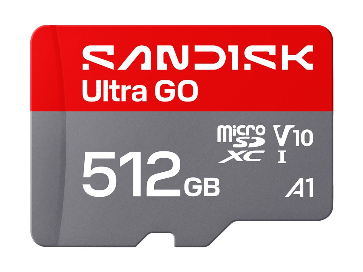 SanDisk Ultra GO - flash memory card - 512 GB - microSDXC UHS-I
