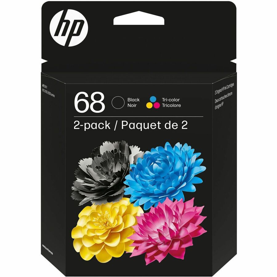 HP 68 Original Standard Yield Inkjet Ink Cartridge - Black, Tri-color, Cyan