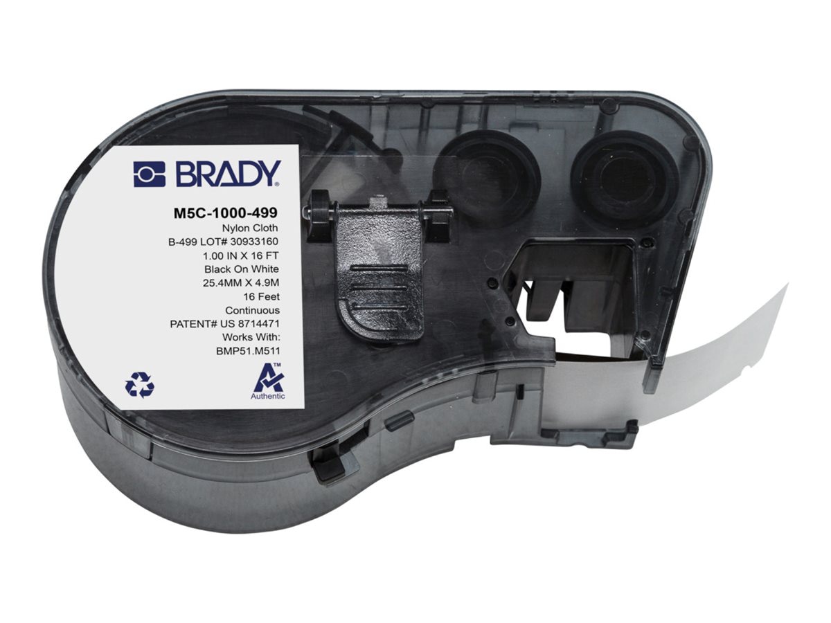 Brady - label tape - matte - 1 cassette(s) - Roll (2.54 cm x 4.88 m)
