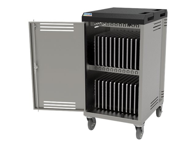 Spectrum Connect24 cart - for 24 tablets / notebooks - warm gray, black - w