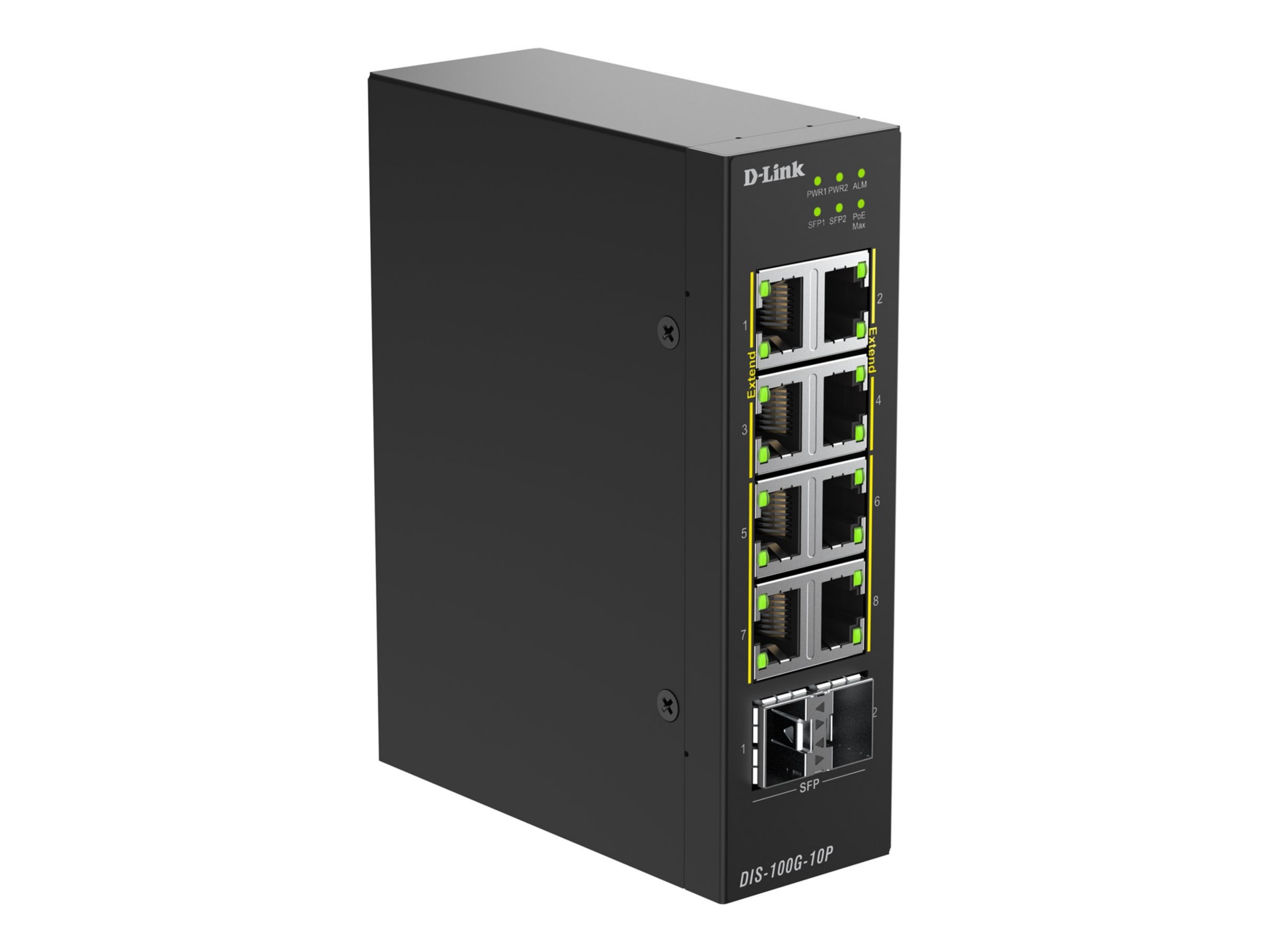 D-Link DIS 100G-10P - switch - industrial - 10 ports - unmanaged