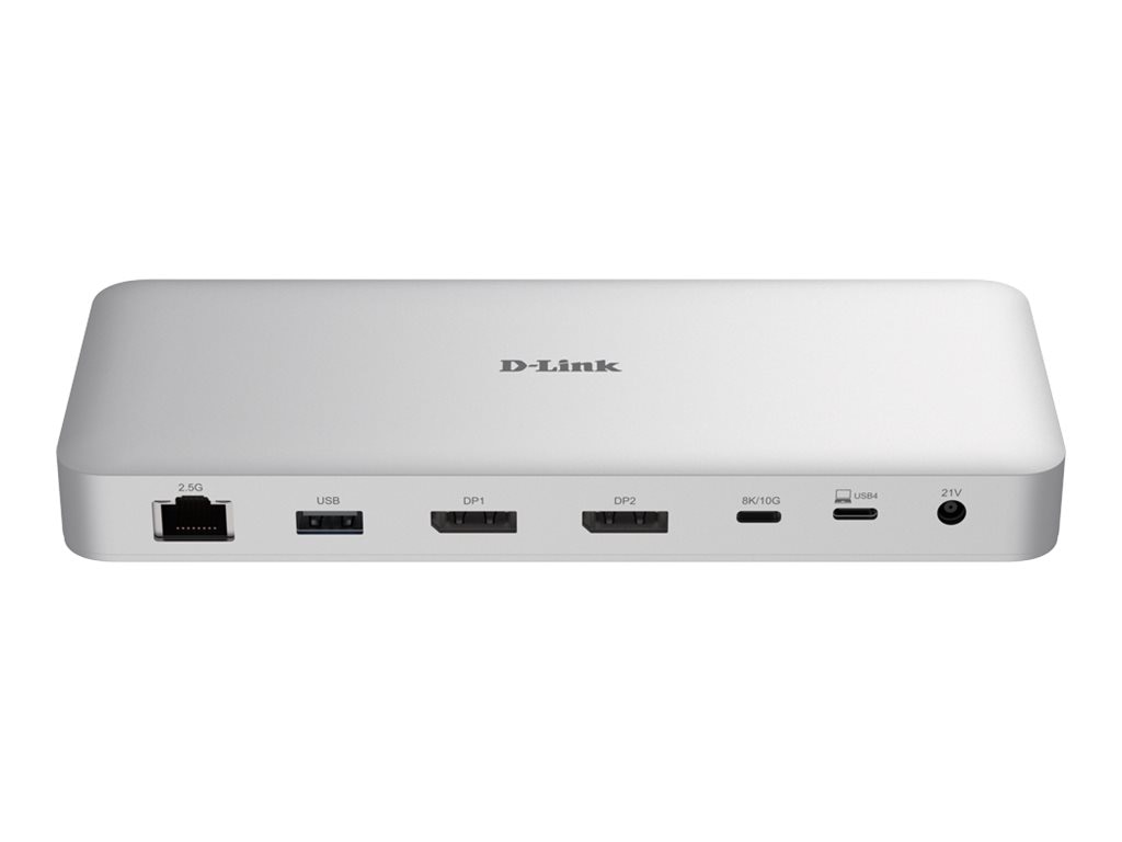 D-Link DUF-901 - docking station - USB-C / USB-A - 2 x DP, USB4 - 1GbE, 2.5